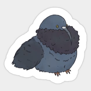 Fluffy pigeon drawing Sticker